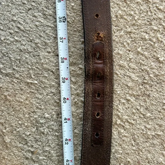 Ariat Brown Leather Belt vintage ‘95 size 36-42 - Picture 12 of 12